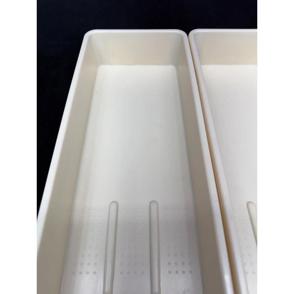 Rubbermaid Drawer Organizer Tray Set Long Kitchen Utensil Holder 294 A Cream